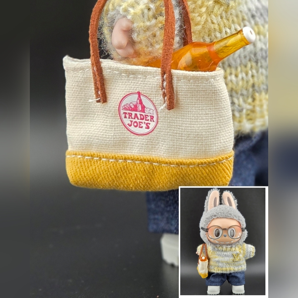 Fits Labubu Clothes Trader Joes Bag Outfit